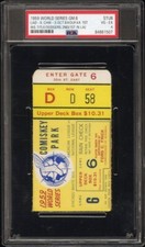 1959 WORLD SERIES GAME 6 TICKET SANDY KOUFAX & DODGERS TITLE #2🏆1ST IN LA PSA 4