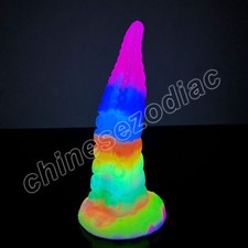 7.3" Glow-in-the-Dark Alien Butt Plug Penis Dildo Dong Women Masturbator Sex Toy