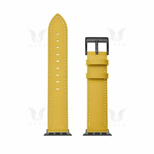Correa para reloj Apple Watch Series 9/8/7/6/5/4/3 SE clásica de cuero genuino - Imagen 10 de 25
