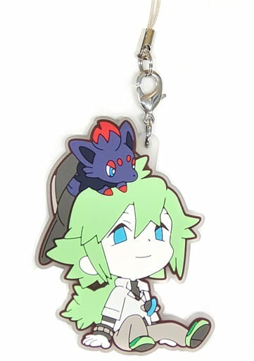 Mascot POKEMON TRAINERS N key chain zorua rubber strap 7×6.5×0.3cm