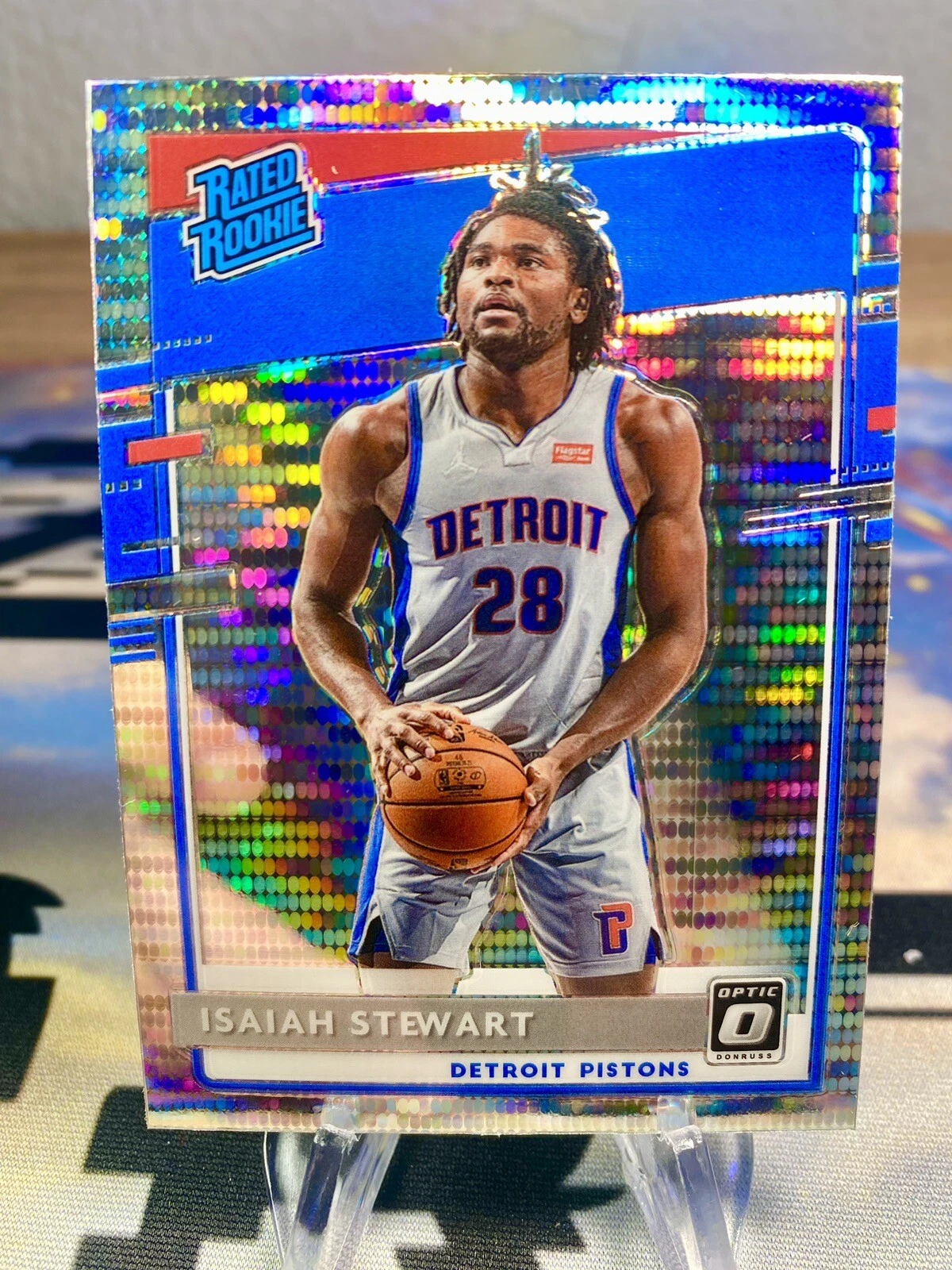 2020-21 Isaiah Stewart Panini Donruss Optic Pulsar Prizm Rated Rookie #166