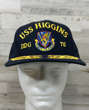 USS Higgins DDG-76 First to Fight Oak Leaves Brim Adult Snapback USA Made Hat