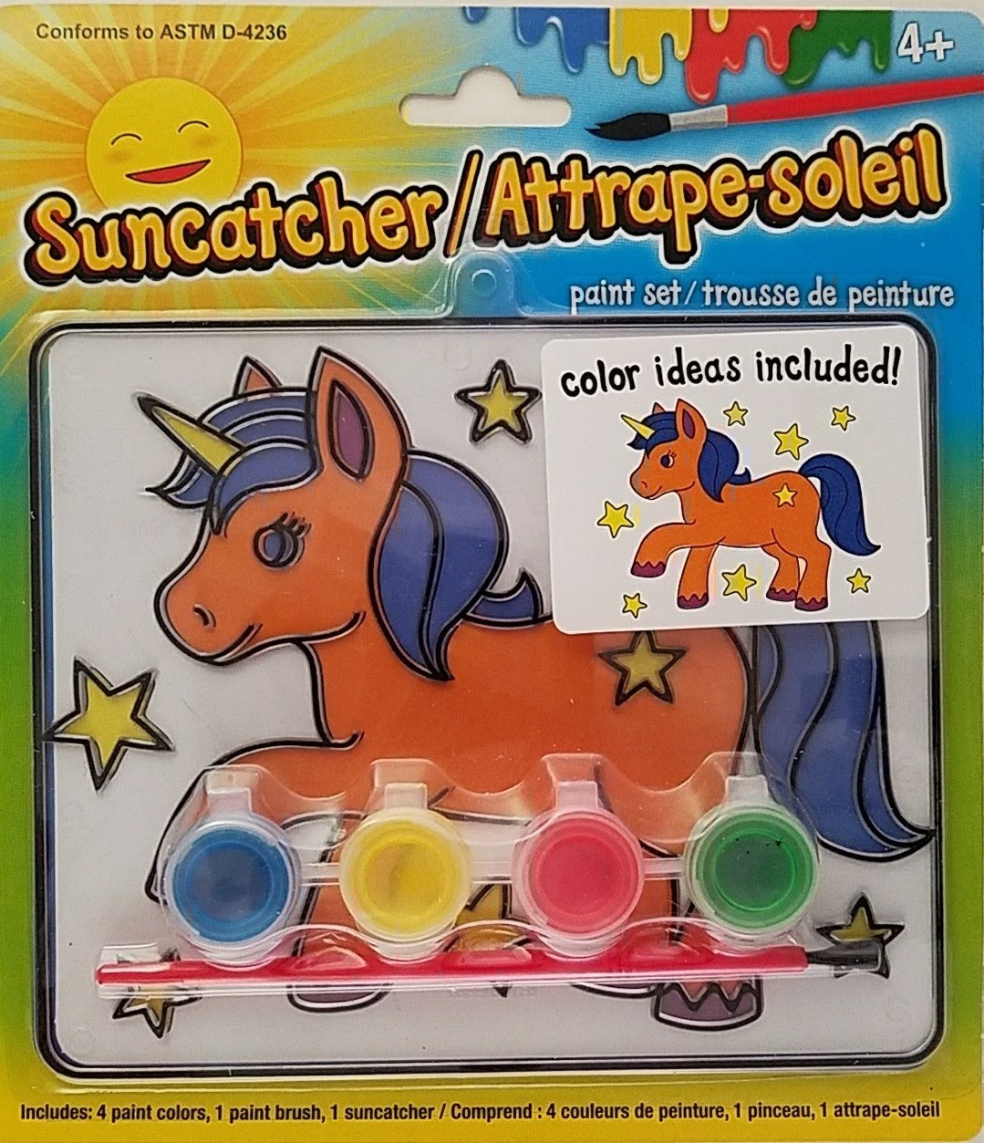 Plastic Suncatcher Paint Craft Kits Suncatchers 4.7"H x 5.7"W, Select