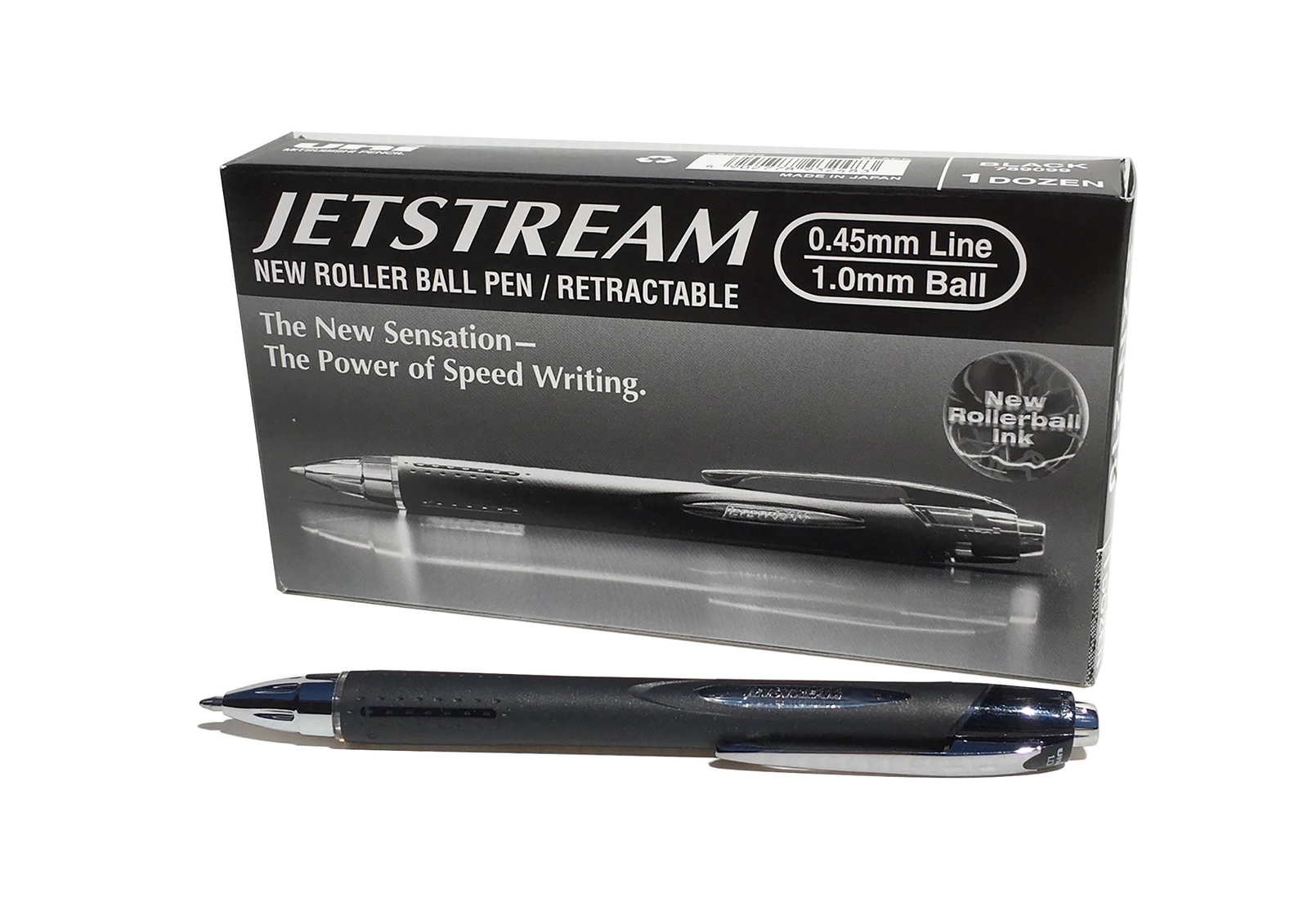 Uni-Ball SXN-210 Jetstream RT Retractable Rollerball Pen Black Ink - Pack of 12