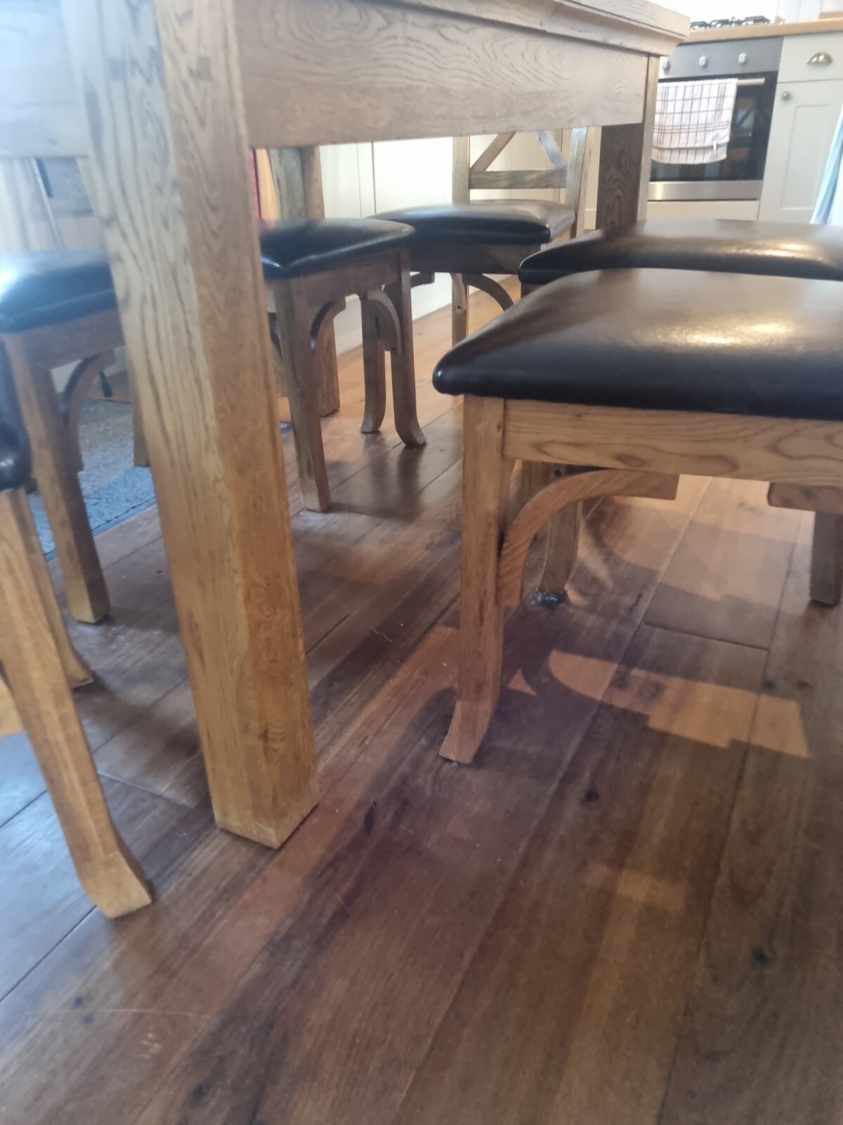 Oak Furniture Land Kitchen Table 6 Chairs Dining eBay