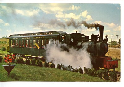 Two Foot Gauge Steam Train-Boothbay Railroad Museum-Maine-Vintage Postcard 
