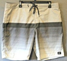 ONEILL Board Shorts Swimwear Casual Surf Active Wear Gray Very Good Mens Size 38
