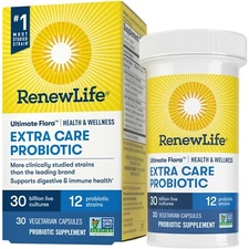 Renew Life Extra Care Probiotic Capsules, 30 Billion, 30 CT..