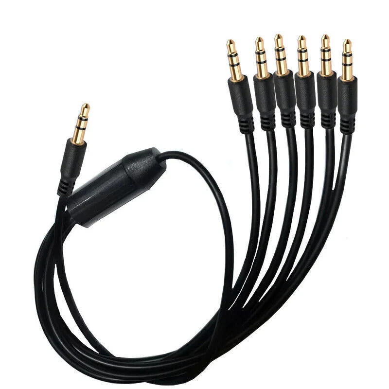 3.5mm 3 Pole to 6 x 3.5mm 3 Pole TRS Stereo Jack Headphone Audio Cable 1m - Image 3 of 4