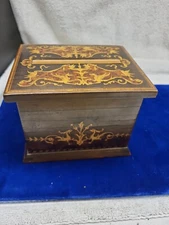 Indian Inlay Wood Magical Cigarette Box, Antique Cigarette Dispenser 