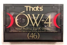 That's OW-4 46   audio cassette blank tape sealed  Made in Japan Type IV