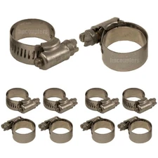 Ideal Tridon 6506E51, #6 Lined Worm Gear Clamps 1/2" - 7/8" 13 - 22 mm,10 pack