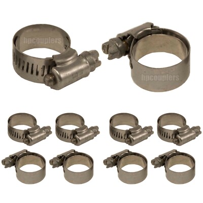 Ideal Tridon 6508E51, #8 Lined Worm Gear Clamps 5/8'' - 1'' 16 - 25 mm,10 pack
