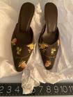 CHELSEY TEXTILES Womens Brown/leather EMBROIDERED Floral Slip On Ladies ShoesSz6 — photo 5