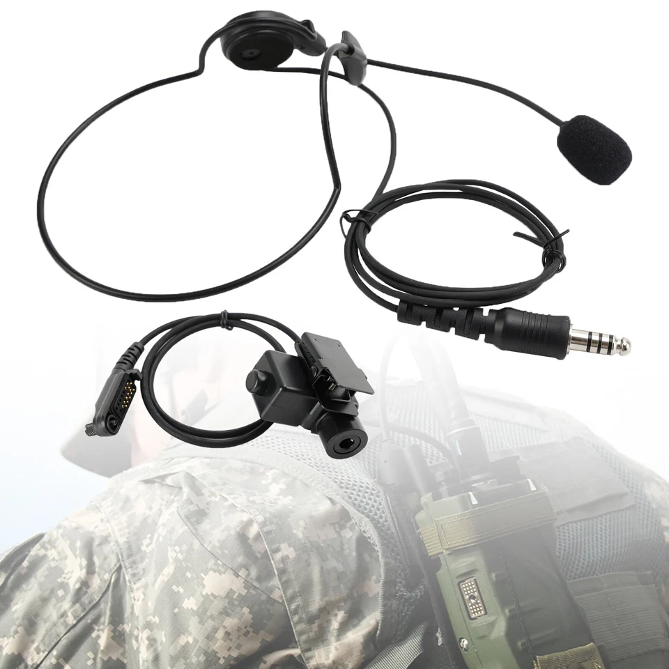 AREYOURSHOP 7.1-C7 Rear Mount Big Plug Headset für Hytera PD600 PD602 PD602g PD605