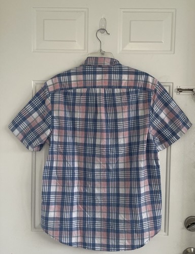 Michael Bastian Size M Men’s Plaid Blue Pink Buttoned 100% Cotton Shirt - Picture 2 of 11
