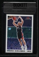 BAS 2003-04 Fleer Tradition Andrei Kirilenko #81 Seal of Authenticity Auto 3c7