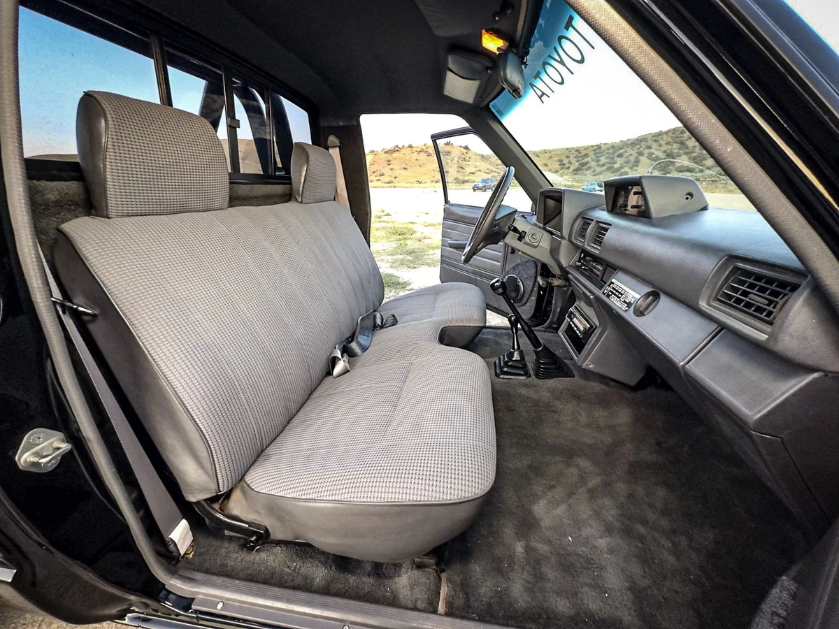 1987 Toyota SR5 Truck Back to the Future view from passenger side door - front seat, dashboard