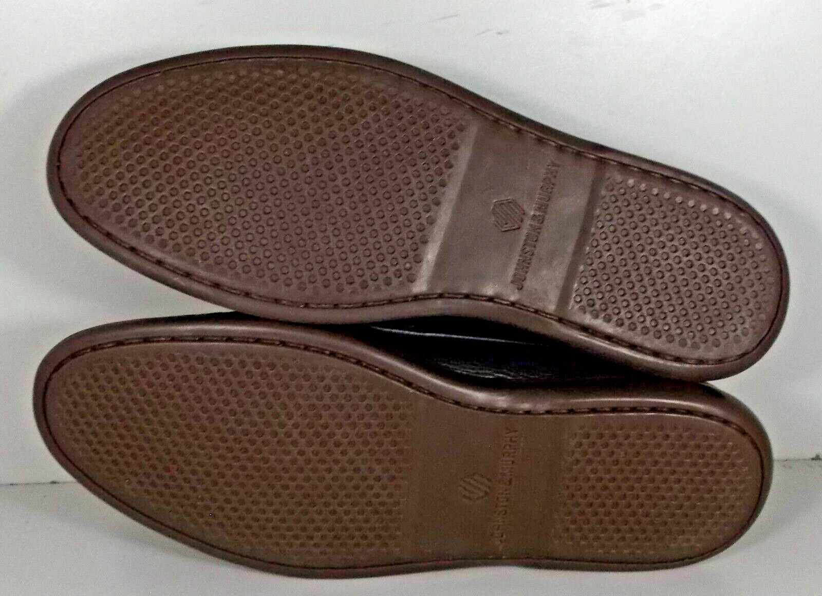 259255X SD50 BRANNON MENS SHOES SIZE 9 M BLACK LEATHER SLIP ON JOHNSTON & MURPHY