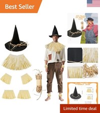 Transformative 7-Piece Scarecrow Costume for Adults   Perfect for Halloween