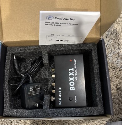 Fosi Audio Box X1 MM Phono Preamp for Turntable Hi-Fi W/ Headphone & RCA Out