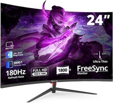Monitor curvo para juegos de 24 pulgadas