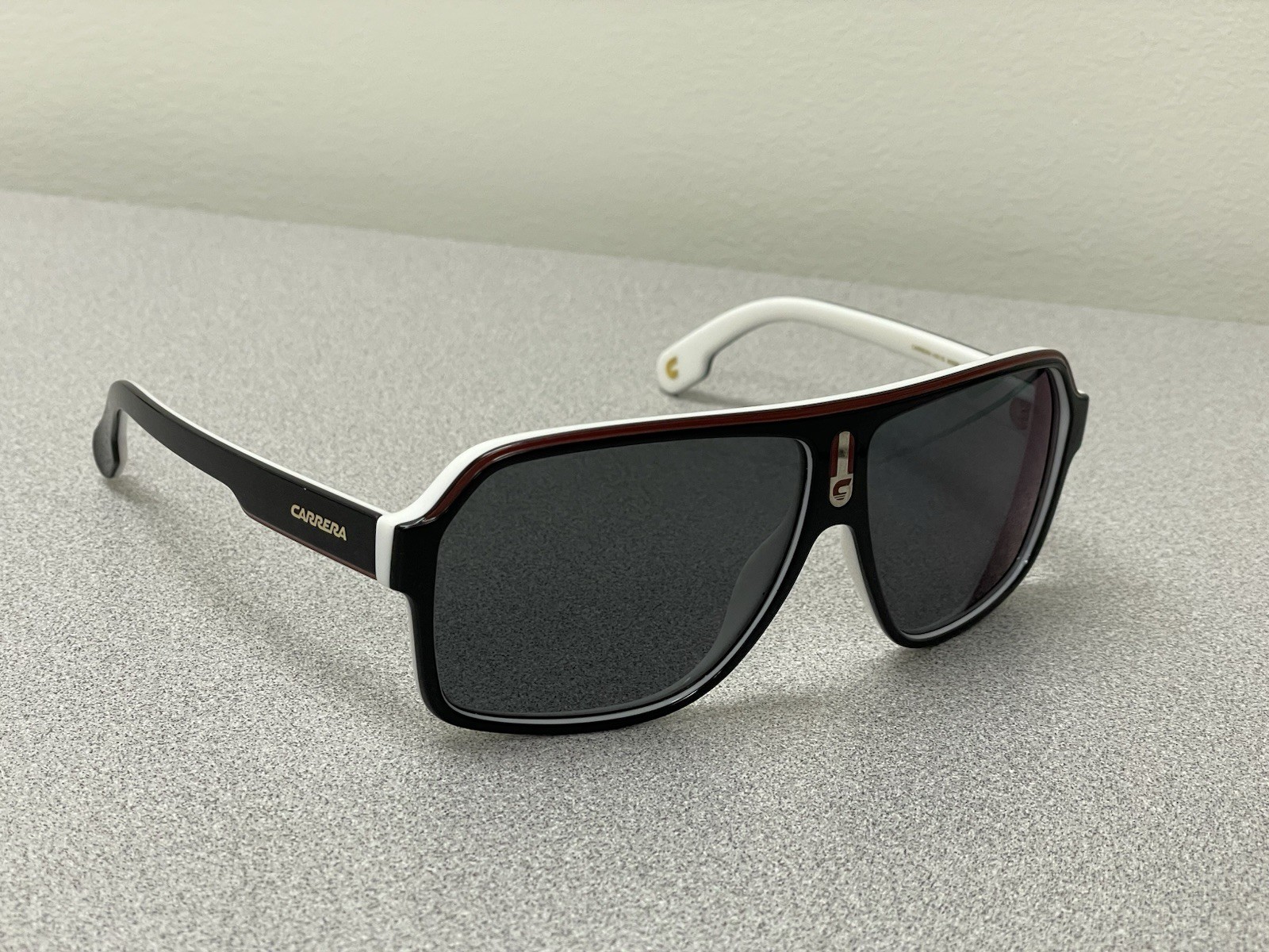 Carrera 1001/S 80S 9O Rectangular Sunglasses Whit… - image 3