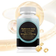 Hyaluronic Acid 30 Caplets 850 Mg  ONE Pack  Free Shipping 1 pack 