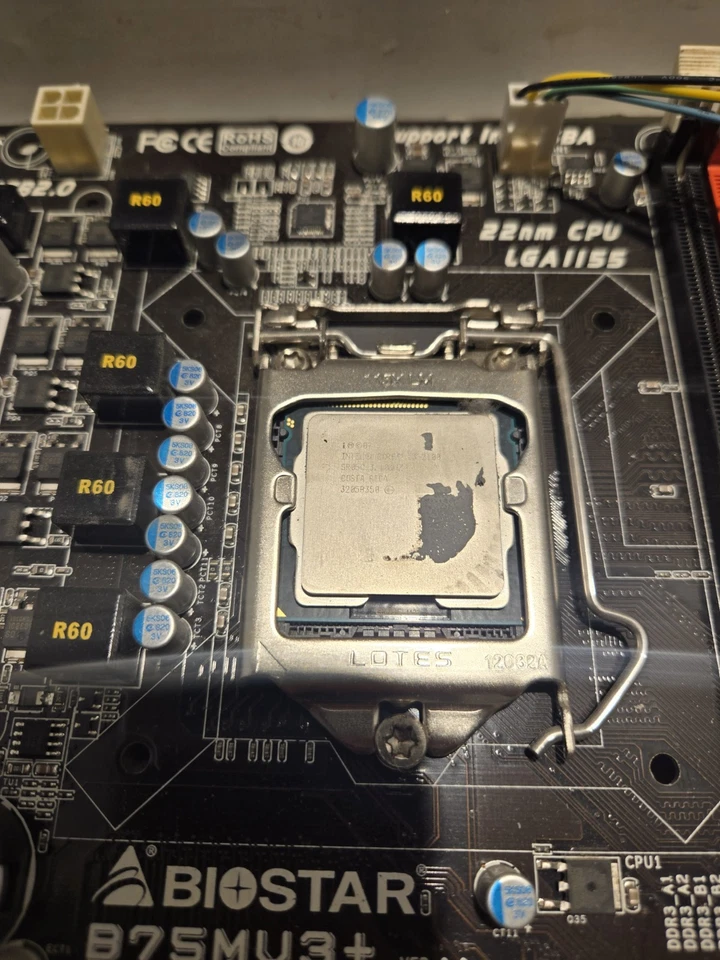 BioStar B75MU3+ Motherboard w/ Intel Core i3-2100 @3.1GHz No I/O Shield - Image 2 of 4