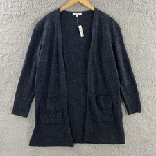 Madewell Donegal Kent Cardigan Sweater Womens Small Black Flecked Cozy Yarn Knit