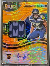 JORDYN BROOKS 2020 SELECT ORANGE PULSAR RC AUTO PATCH 5/25 ROOKIE AUTOGRAPH SSP