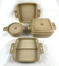 VTG Littonware Microwave Cookware, Square Pan & Bowl w/Lids + 2 Lids,  Free Ship