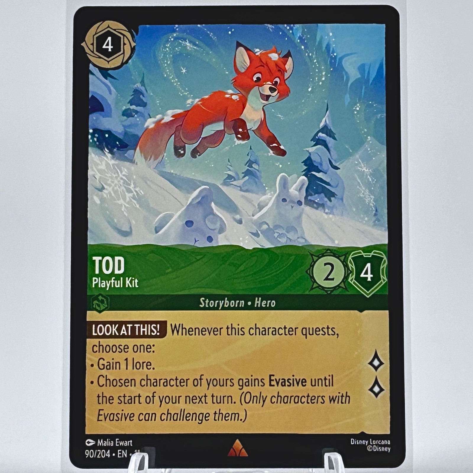 Tod Playful Kit 90/204 Rare Lorcana Winterspell NM Disney Card