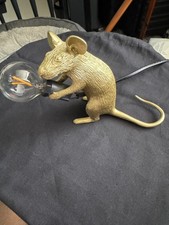 Seletti Sitting Mouse Table Lamp Gold Pre-owned RRP £80