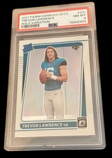 Trevor Lawrence 2021 Panini Donruss Optic Holo Rookie Card PSA 8. rookie card picture