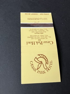 Vintage Brazil Matchbook  Caesar Park Hotel  Rio   Sao Paulo