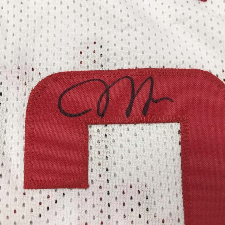 Camiseta deportiva de baloncesto blanca autografiada/firmada de James Harden Houston Beckett certificado de autenticidad BAS Foto 3 de 3