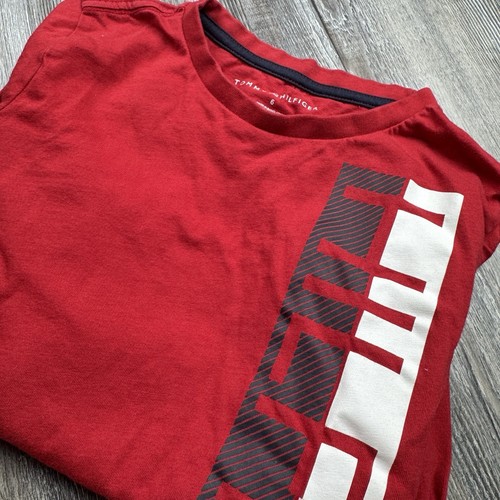 Tommy Hilfiger Youth Boys Size 6 Red Long Sleeve