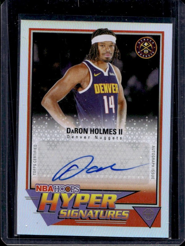 2025-26 Topps Hoops DaRon Holmes II Hyper Signatures Auto #HHS-DH Nuggets