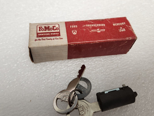 NOS NEW OEM 1951 51 FORD CAR TRUNK LOCK CYLINDER & KEYS 1A-7043505 SHOEBOX - Picture 12 of 14