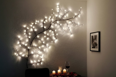 72 LED Weidenranken Zweig flexibel warm leuchtend Wand festlich romantisch modern Lichter