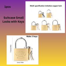Suitcase Small Locks with Keys Luggag2e Metal Padlocks with key  for Travel