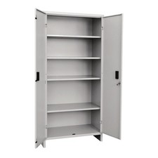 ARMADIO ARMADIETTO TUTTOPIANI 4 RIPIANI MENSOLE 80 x 40 x H179 METALLO GRIGIO