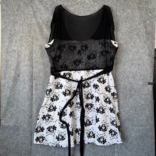 Torrid Angel Skull Dress Plus Size 26 Butterfly Fairygrunge Whimsigoth Babydoll - Picture 2 of 11