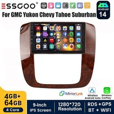 9 For Chevy 2007-2014 Tahoe Suburban Carplay Android14 Car Radio Stereo Gps Nav