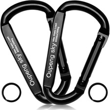 Heavy Duty D-Shaped Carabiner Clip 855lbs Spring Hook for Hammock Camping Hiking