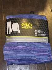 Athletic Works Kids Girls Thermal Underwear Set Sz XL XXL 14 16 18 Performance