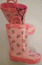 New DISNEY Junior Rain Boots MINNIE MOUSE PINK Sz 7 Toddler