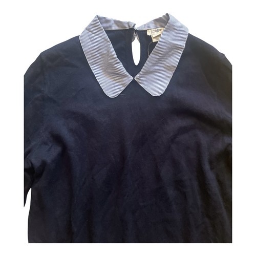 J.Crew Damenpullover marineblau gestreift Kragen neu mit Etikett Small 100 % Baumwolle Pulli - Bild 4 von 8