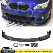 Stoßstanger Frontspoiler Lippe Carbon Look für BMW 5er E60 E61 2004-2010 M Sport